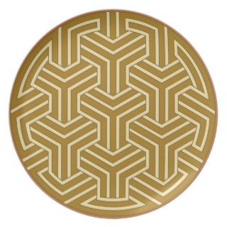 Vintage Islamic Pattern Design Party Plate