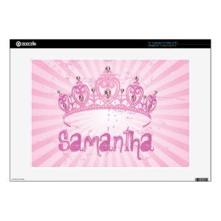 Pink Princess Crown Tiara Stilletto Computer Skin 15" Laptop Skins