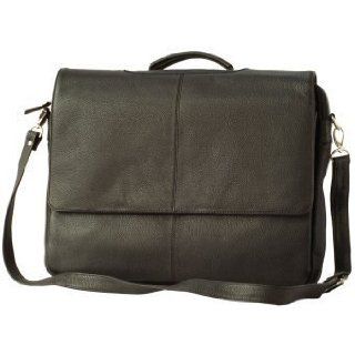 Visconti Genuine Leather 658 Elegant Business Case, Briefcase, Handbag ,Ladies Pocketbook (Large, Black) Clothing