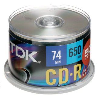 TDK CD R74MGAXCB 1 CD R, 74 Minute, 650 MB, 12x (50 Pack Spindle) Electronics