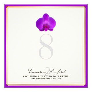 PixDezines purple orchids/table numbers Invitation