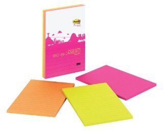 Post it Super Sticky Notes, Colors of the World Collection, 4 in x 6 in, Rio de Janeiro (660 3SSRD) 