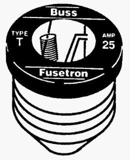 Bussmann T 8 8 Amp Type T Time Delay Dual Element Edison Base Plug Fuse, 125V UL Listed, 4 Pack    