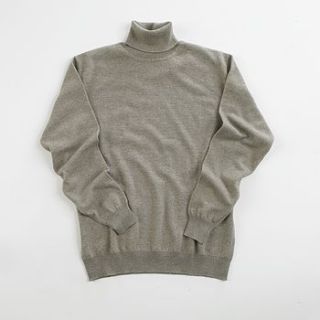 100% cashmere polo neck jumper by cocoonu