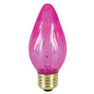 40 Watt   F15   Transparent Pink   Wrinkled Glass   130 Volt   Medium Base  Chandelier Decorative Light Bulb   Premium Quality Brand L8154   Incandescent Bulbs  