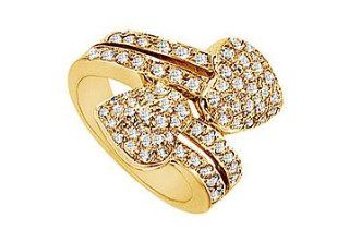 Unique Jewelry SCJ653Y14D Diamond Heart Ring   14K Yellow Gold   2.00 CT Diamonds   Size 7 Unique Jewelry Jewelry