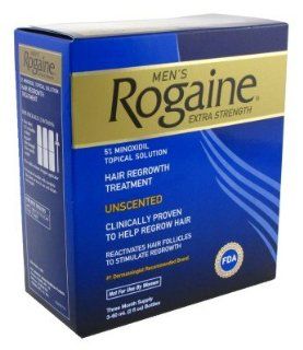 Rogaine Mens Regrowth X Strength 5 Percent Unscented 3 Month  Hair Regrowth Treatments  Beauty
