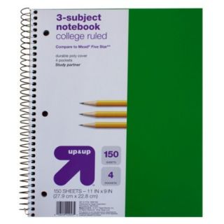 Up&Up College Ruled 3 Subject Notebook 150 sheets