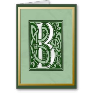 Celtic B Monogram Card