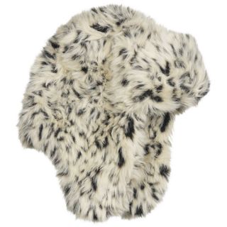 Snow Leopard Faux Fur Trapper Hat      Womens Accessories