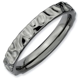 Stackable Expressions™ 3mm Textured Band in Sterling Silver with