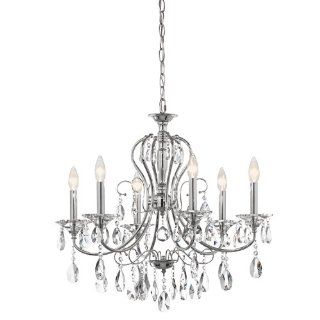 Kichler Lighting 43121CH Jules 6 Light Chandelier, Chrome Finish with Crystal Accents    
