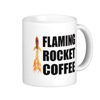 Flaming Rocket Coffee Coffee Mugs