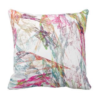 Fractal Color Streaks Pillows