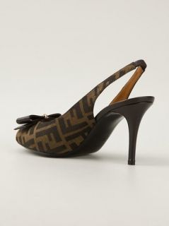 Fendi 'zucca' Bow Slingback Sandal