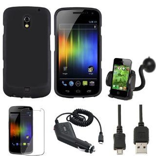 CommonByte Black Hard Case+DC Charger+Mount+USB+Film For Samsung Galaxy Nexus i515/i9250 Cell Phones & Accessories