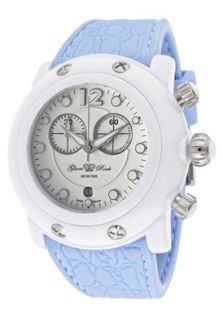 Glam Rock GK1138  Watches,Womens Miami Beach Chronograph White Dial Light Blue Silicone, Chronograph Glam Rock Quartz Watches