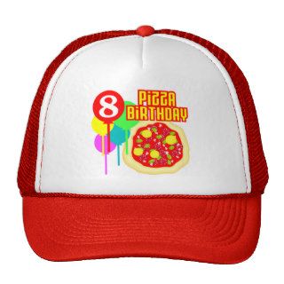 8th Birthday Pizza Birthday Trucker Hat