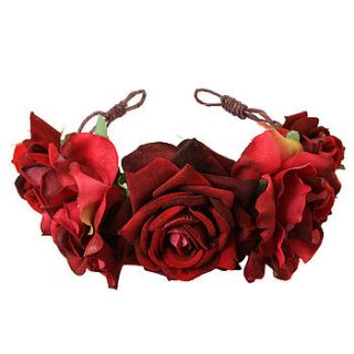 beatrice oversized floral crown headband by rock 'n rose