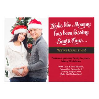 Christmas Card Pregnancy Photo Announcement  Mommy