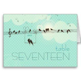 Love Music   table number card