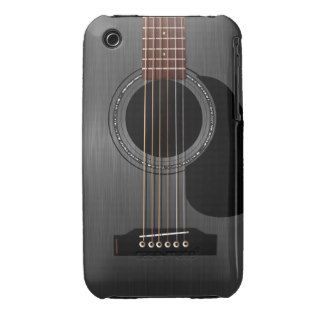 Ash Black Acoustic Guitar iPhone 3 Case Mate Case
