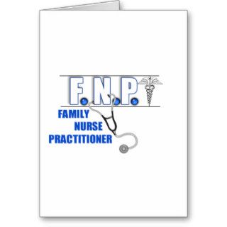 FNP  LOGO  STETHOSCOPE FAMILY NURSE PRACTITIONER CARDS