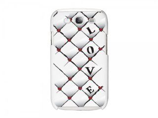 Cellet White Based Proguard Hard Shell Case with Love Checker for Galaxy S 3 Cell Phones & Accessories