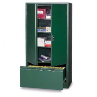 Atlantic Metal Economical Cabinet   36X18x78"   With Lateral File Drawer   Hunter Green   Hunter Green Tool Cabinets