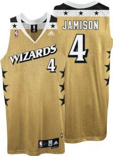 Antawn Jamison Jersey adidas Old Gold Swingman #4 Washington Wizards Jersey  Sports Fan Jerseys  Sports & Outdoors