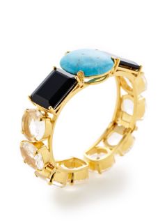 Turquoise & Black Onyx Cuff Bracelet by Bounkit