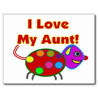 I Love My Aunt Postcard