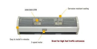 Q Standard Air Curtain — 47in., 3/5 HP, Model# 60002  Air Curtains