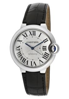 Cartier W69017Z4  Watches,Womens Ballon Bleu Automatic Silver Opaline Flinque Dial Black Genuine Alligator, Luxury Cartier Automatic Watches