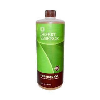 Desert Essence Castile Liquid Soap with Eco Harvest Tea Tree Oil   32 fl oz Health & Personal Care