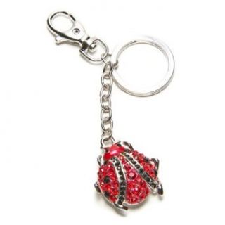 Red Crystal Ladybug Keychain Clothing