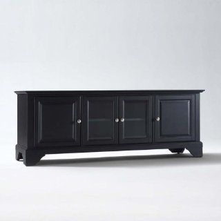 Crosley Furniture LaFayette 60 Inch Low Profile TV Stand, Black   Entertainment Stands