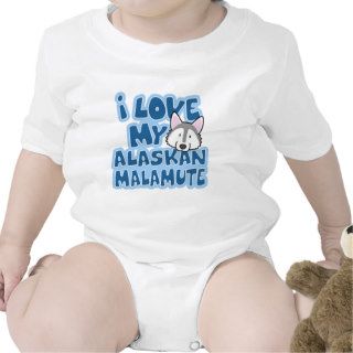 I Love My Alaskan Malamute Baby Creeper