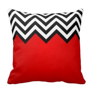 Red and Black Lodge Throw Pillows