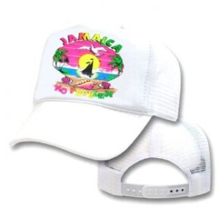Jamaica No Problem Neon Mesh Trucker Hat Cap at  Mens Clothing store Baseball Caps