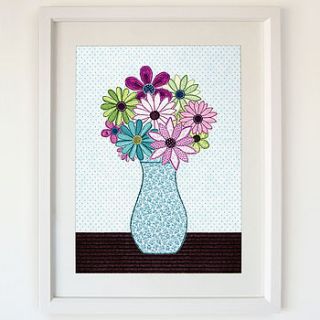 vase of flowers print by jenny arnott cards & gifts