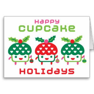 Cupcake Holidays Greeting Card