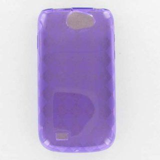 Samsung T679 (Exhibit II) Crystal Skin Case Purple Cell Phones & Accessories