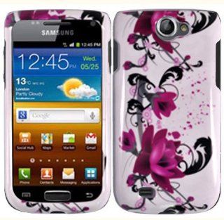 Samsung Exhibit 2 II T679 Design Cover   Purple Lily Cell Phones & Accessories