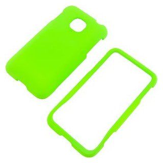Cool Green Rubberized Protector Case for LG Optimus 2 AS680 Cell Phones & Accessories