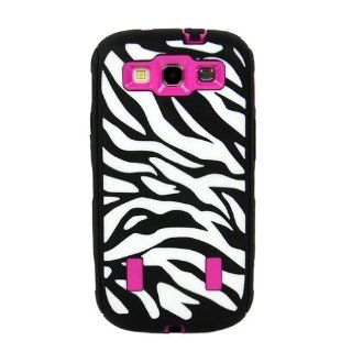 Sunweb Film And Zebra Hybrid Silicone Hard Case Cover For Samsung Galaxy S3 Pink Electronics