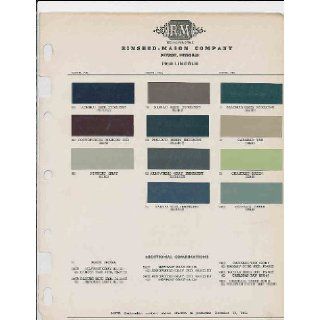 1950 Lincoln Color Paint Chip Page Lincoln Books