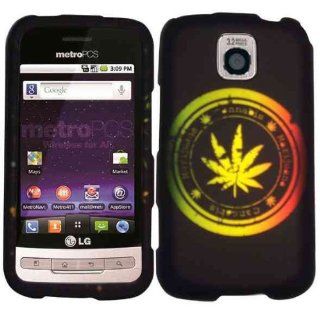 Weed Plant Hard Case Cover for LG Optimus M MS690 LG Optimus C Cell Phones & Accessories
