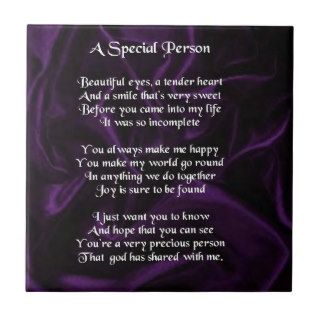 Purple Silk   Special Person poem Tiles
