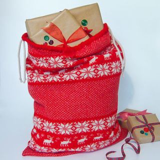 christmas santa bag by seven gauge studios